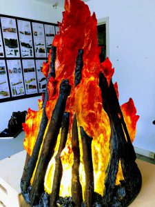 a model of a campfire